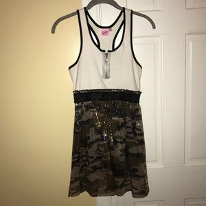 camouflage sequins dress